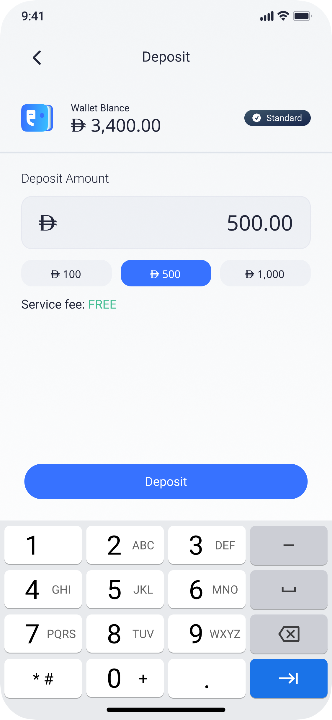 Deposit flow